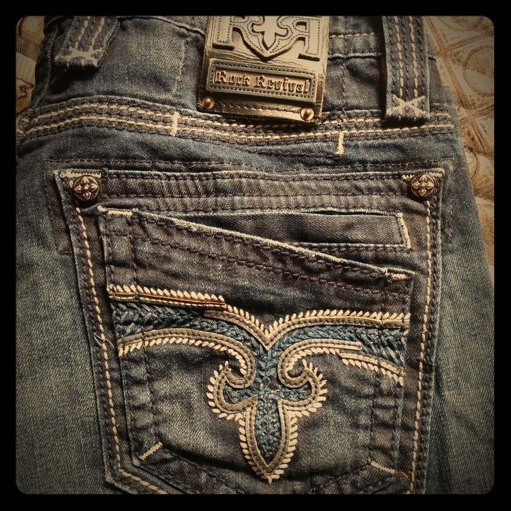 Mens Rock Revival Tavin Boot cut size 33